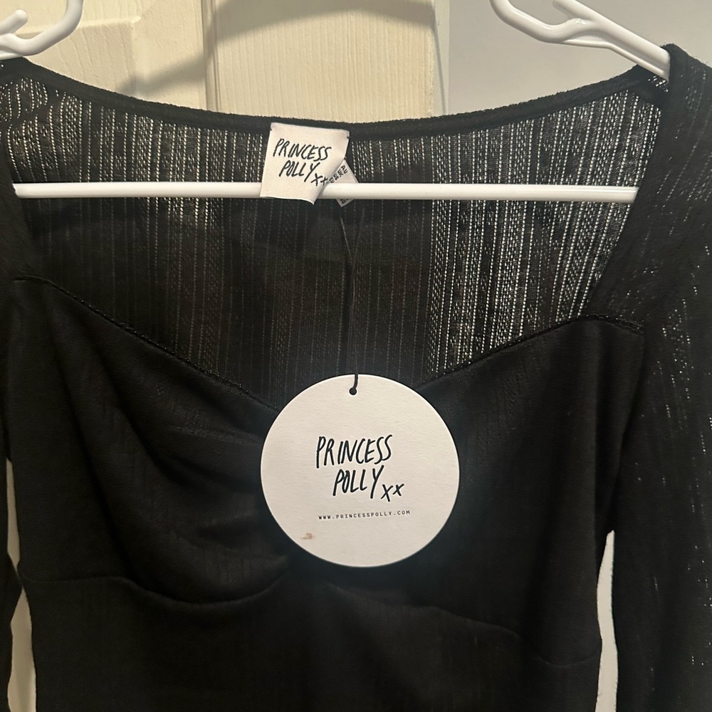 Princess Polly Tari Long Sleeve Top - Black - Picture 5 of 7